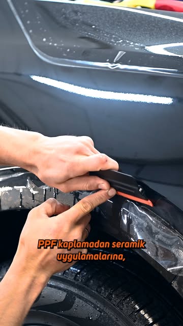 Araç üzerinde PPF kaplama uygulaması